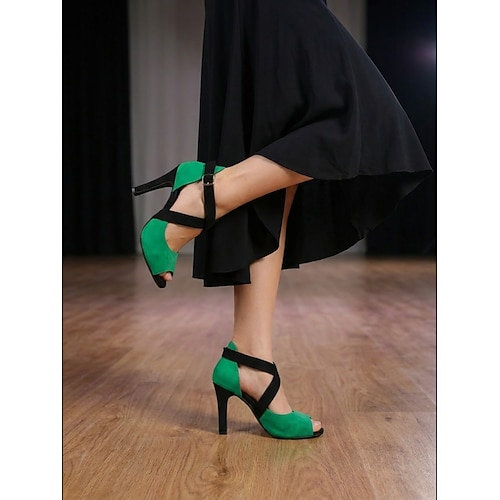 Professionelle Lateintanzschuhe für Damen – Tanzschuhe mit Absatz für Wettbewerbe und formelle Tanzveranstaltungen Image