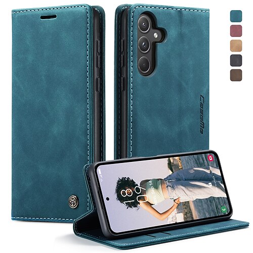 Handy Hülle Handyhüllen Für Samsung Galaxy A56 A36 A26 A16 A06 A55 5G A35 5G A25 A15 A24 Flip-Cover Ständer Stoßfest TPU PU-Leder Image