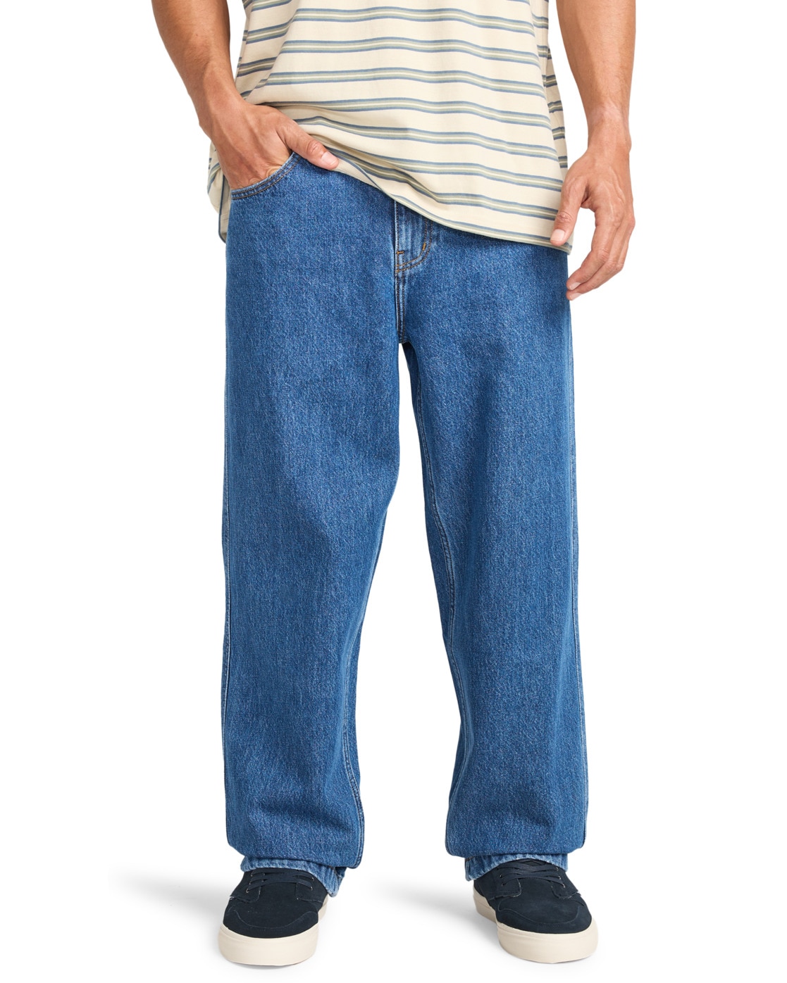 Straight-Jeans BILLABONG "Gold Coast Denim", Herren, Gr. 33(M/L), ocean wash, Obermaterial: 80% Walkfrottier, 20% Walkfrottier;, Jeans Straight-Jeans