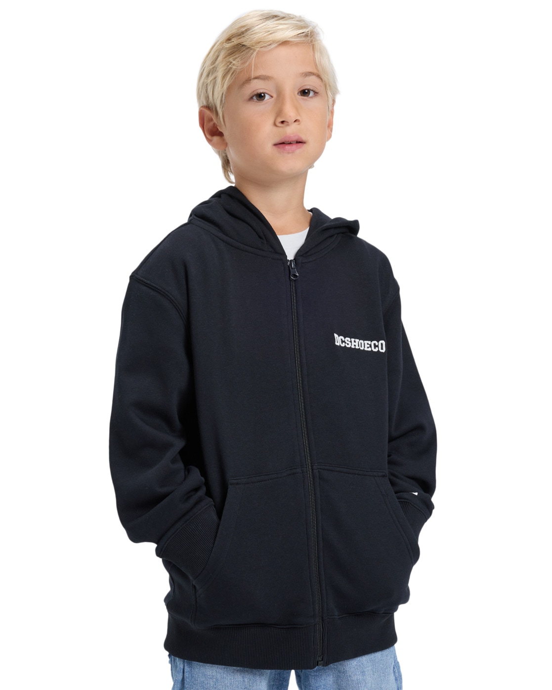 Sweatshirt DC SHOES "Baseline", Jungen, Gr. 12(148-156cm), schwarz, Obermaterial: 50% Walkfrottier, 25% Walkfrottier, 25% recyceltem Microfaser;, Sweatshirts Sweatshirt
