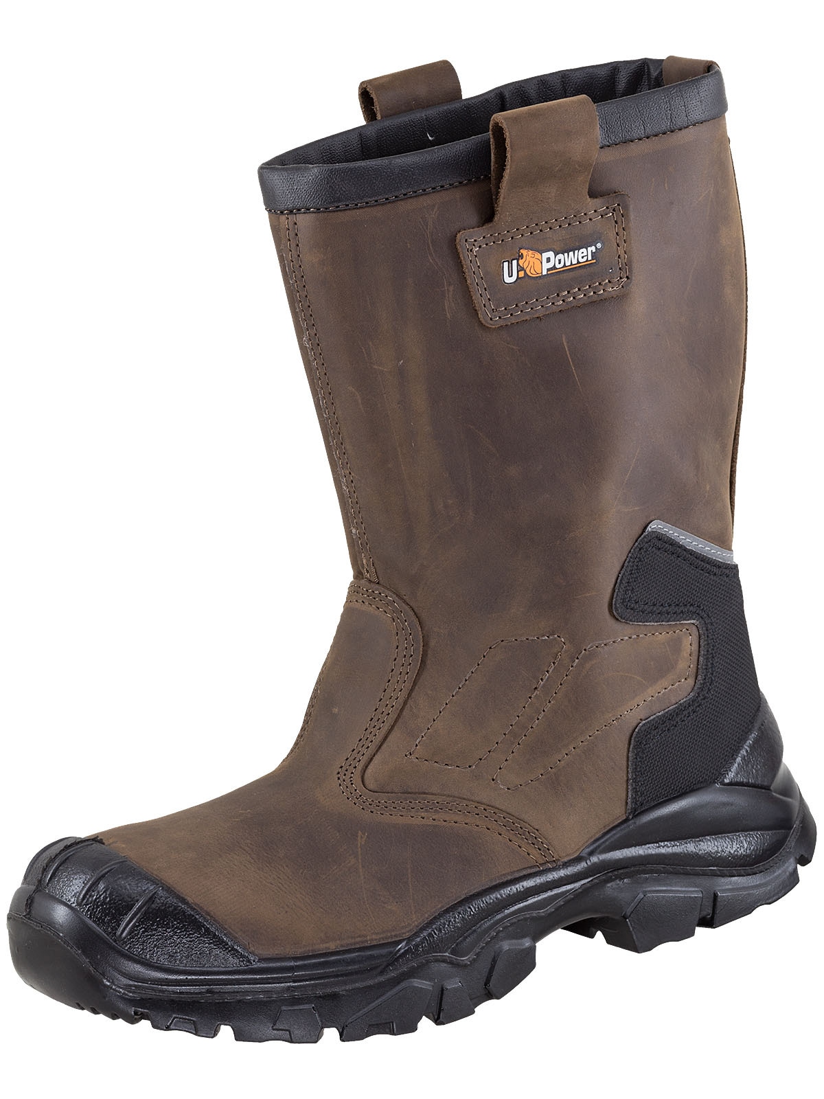 Sicherheitsstiefel U-POWER "Sicherheitsschuhe RR40384 U-Power Alaska UK S3" Gr. 42, braun, 42, Schuhe