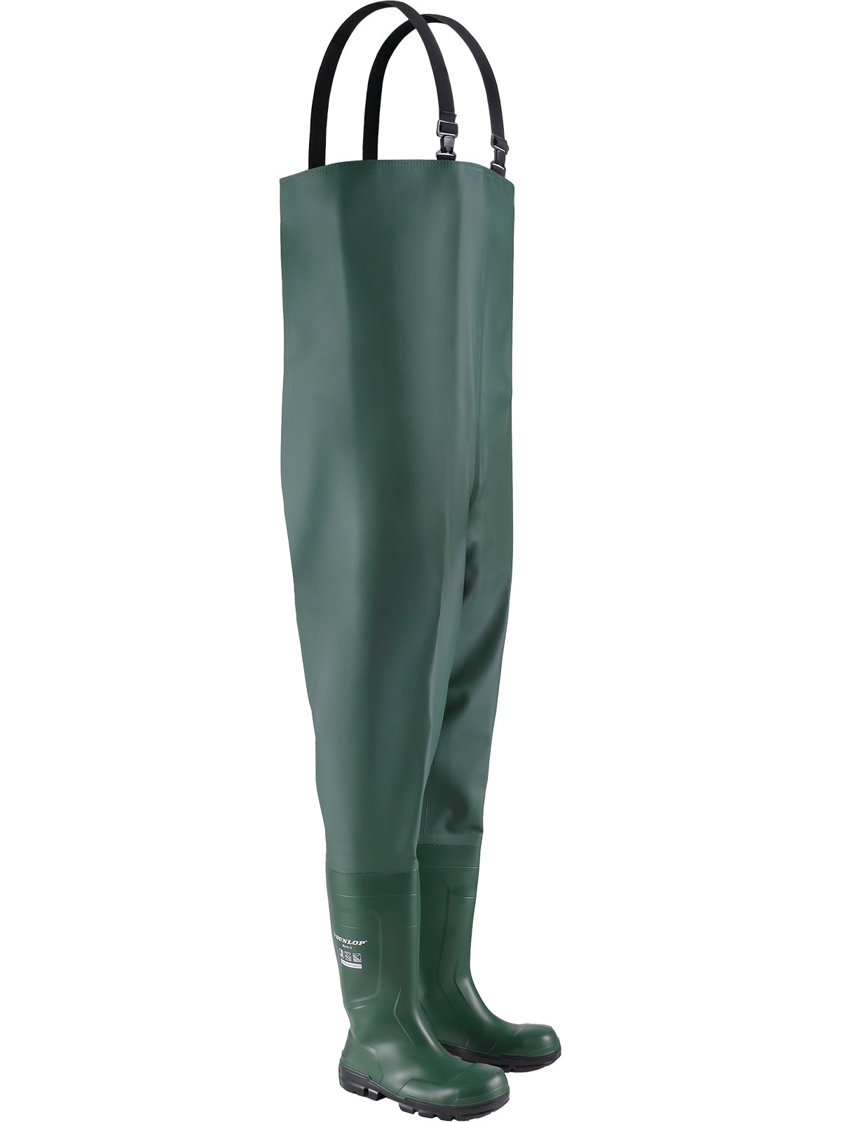 Watstiefel DUNLOP "Stiefel NB2KLCW Work-it Wathose Full Safety" Gr. 45, grün, 45, Obermaterial: 100% PVC PVC., Schuhe