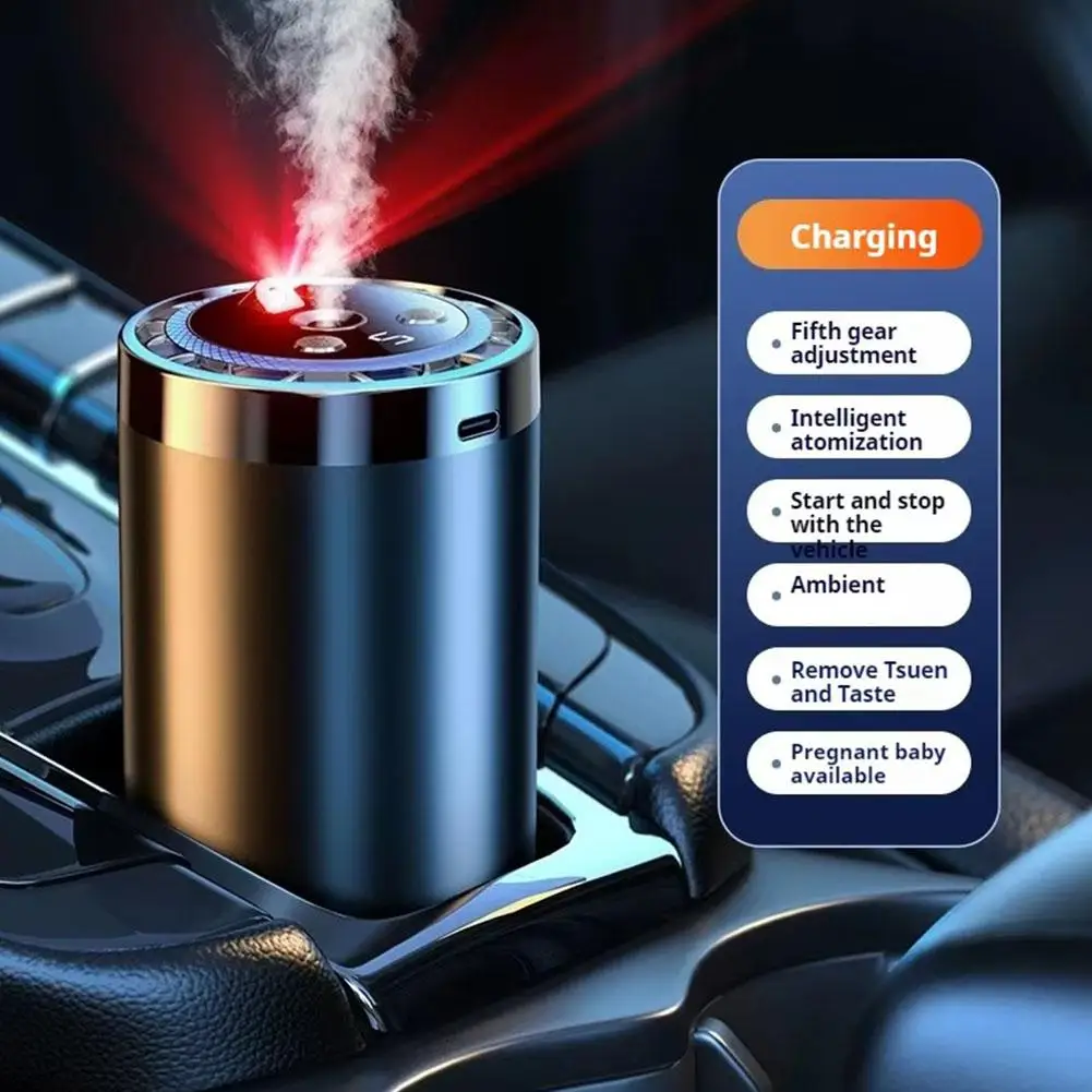 Auto Elektrische Luft Diffusor Aroma 5 Geschwindigkeit Modus Einstellung Air Vent Luftbefeuchter Nebel Aromatherapie Lufterfrischer Für Entfernen Gerüche Image