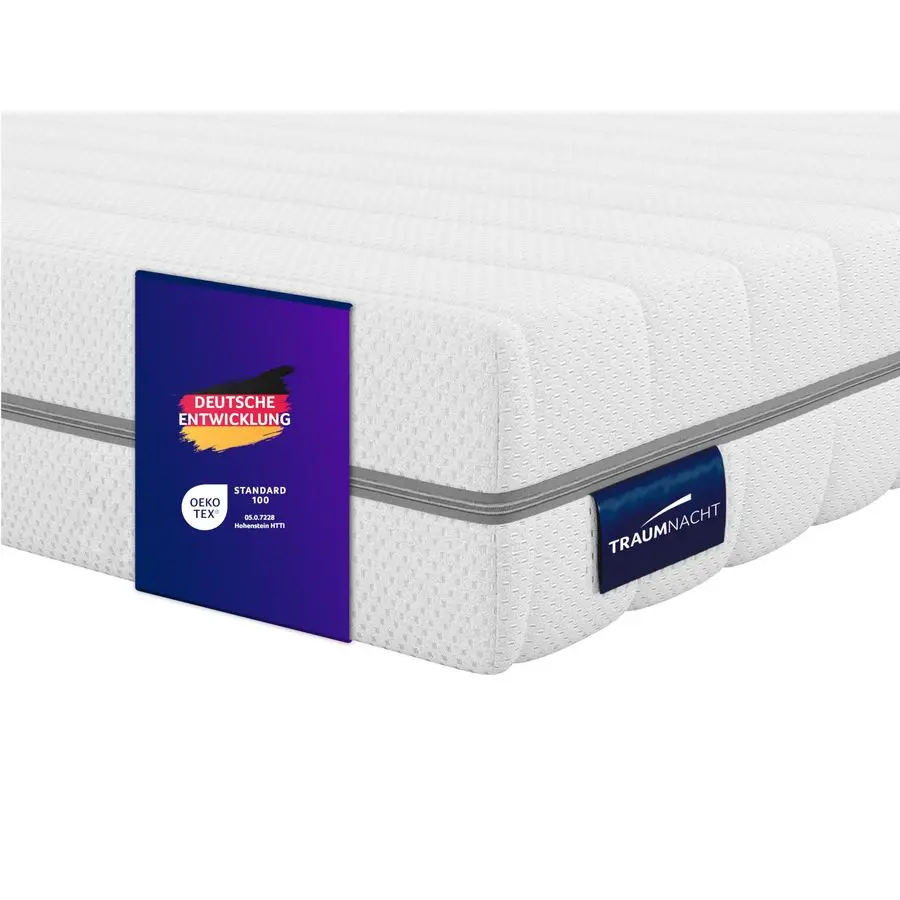 Orthopädische 7-Zonen-Kaltschaummatratze, Härtegrad 3 H3 Mittelfest, ÖkoTex-zertifiziert, 140 x 200 cm, Höhe 16 cm, Hergestellt nach Accord-Standard