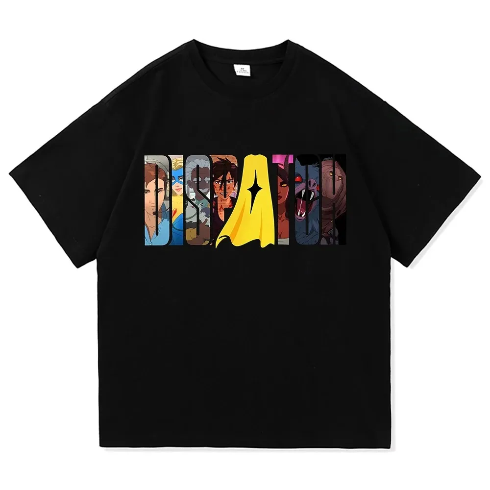 Dispatch Animated Character Commemorative Print T-Shirt für Herren und Damen, Harajuku High-Street-Stil, Baumwoll-Top, übergroßes Sommer-Neu-T-Shirt Image