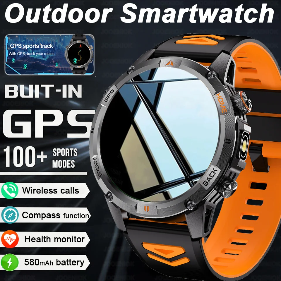 2025 neue Militär T-Rex 3 Ultra GPS Smart Uhr 1000 mAh Batterie 5ATM Wasserdichte Kompass Taschenlampe Sport trackr Smartwatch Männer Image