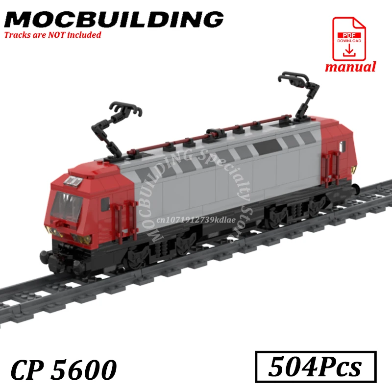 Elektrische Lokomotive der Klasse 5600, CP-Zug, Ziegel, Ausstellungsmodell, Stadt, Eisenbahn, MOC, Gebäude, DIY, Konstruktion, Spielzeug, Geschenke Image