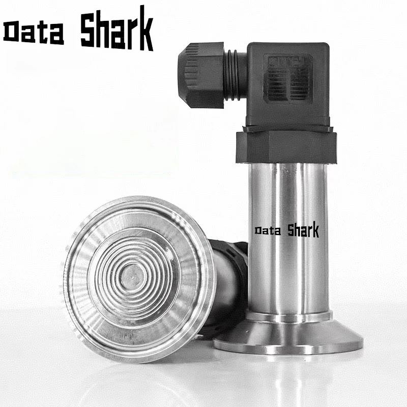 Drucktransmitter in Lebensmittelqualität, flacher Filmchuck-Drucksensor für Getränke, Milch, Saft, Drucksensor, 4–20 mA Image