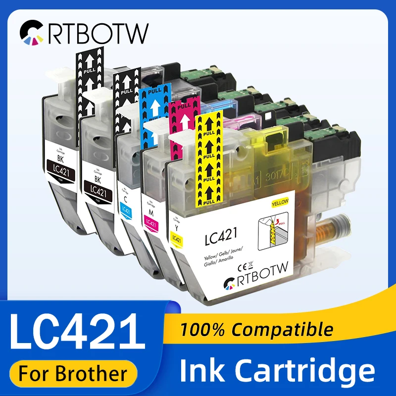 LC421XL LC421 421XL Kompatible Tintenpatrone für Brother DCP-J1050DW MFC-J1010DW DCP-J1140DW Drucker Image