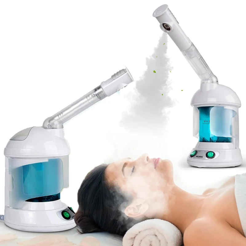 2-in-1 Haar- & Gesichtsdampfer für die Körperpflege Ionischer Ozon-Spray Gesichtsdampfer Hautpflege Aufhellung Feuchtigkeitsspendend & Haar-Luftbefeuchter Image