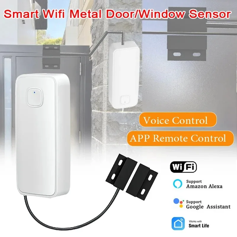 Tuya WIFI Smart Tür Fenster Magnetische Sensor Sicherheit Alarm Offen Geschlossen Detektor Hause Anti-diebstahl Tür Eisen Roll Tür sensor Image