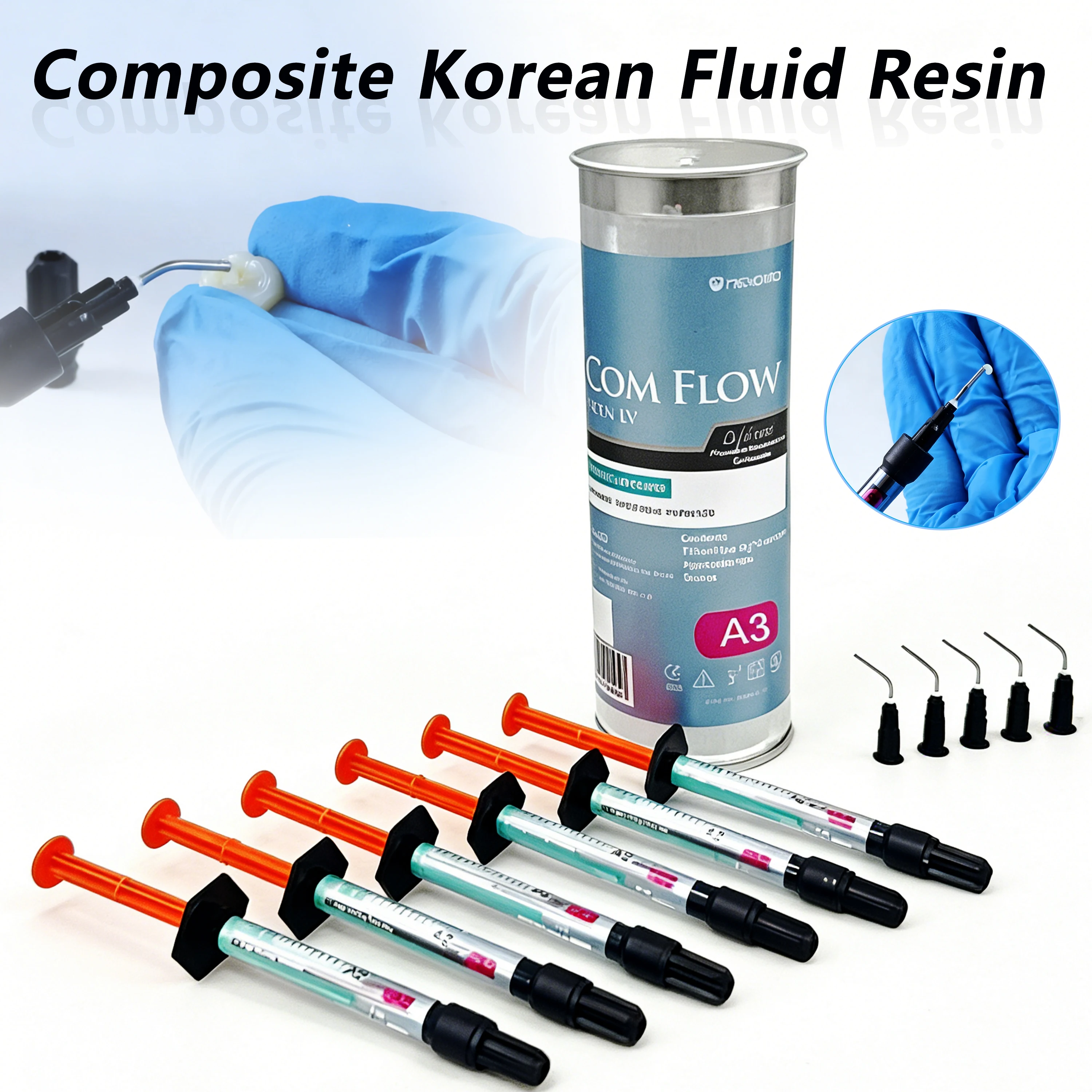 Zahnärztliches Fließfähiges Komposit Koreanisches Flüssigharz A2 A3 Nano-Hybrid Zahnreparatur Lichthärtendes Harz Zahnmedizinisches Füllmaterial Image