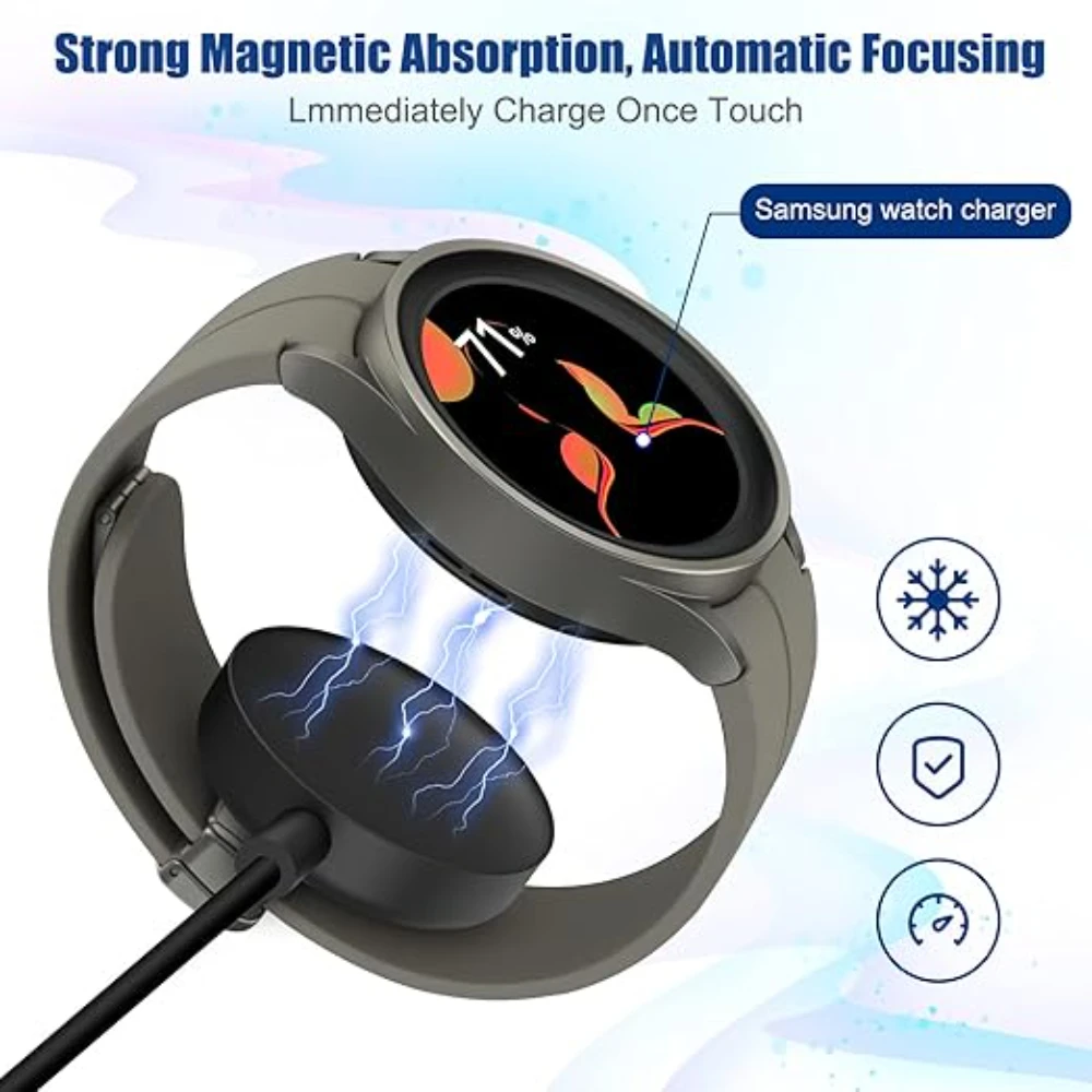 2-in-1-Ladegerät für Samsung Galaxy Watch 7/6/5/5 Pro USB-C Smartwatch und Smartphone-Ladegerät, Ersatz-Ladestationskabel Image