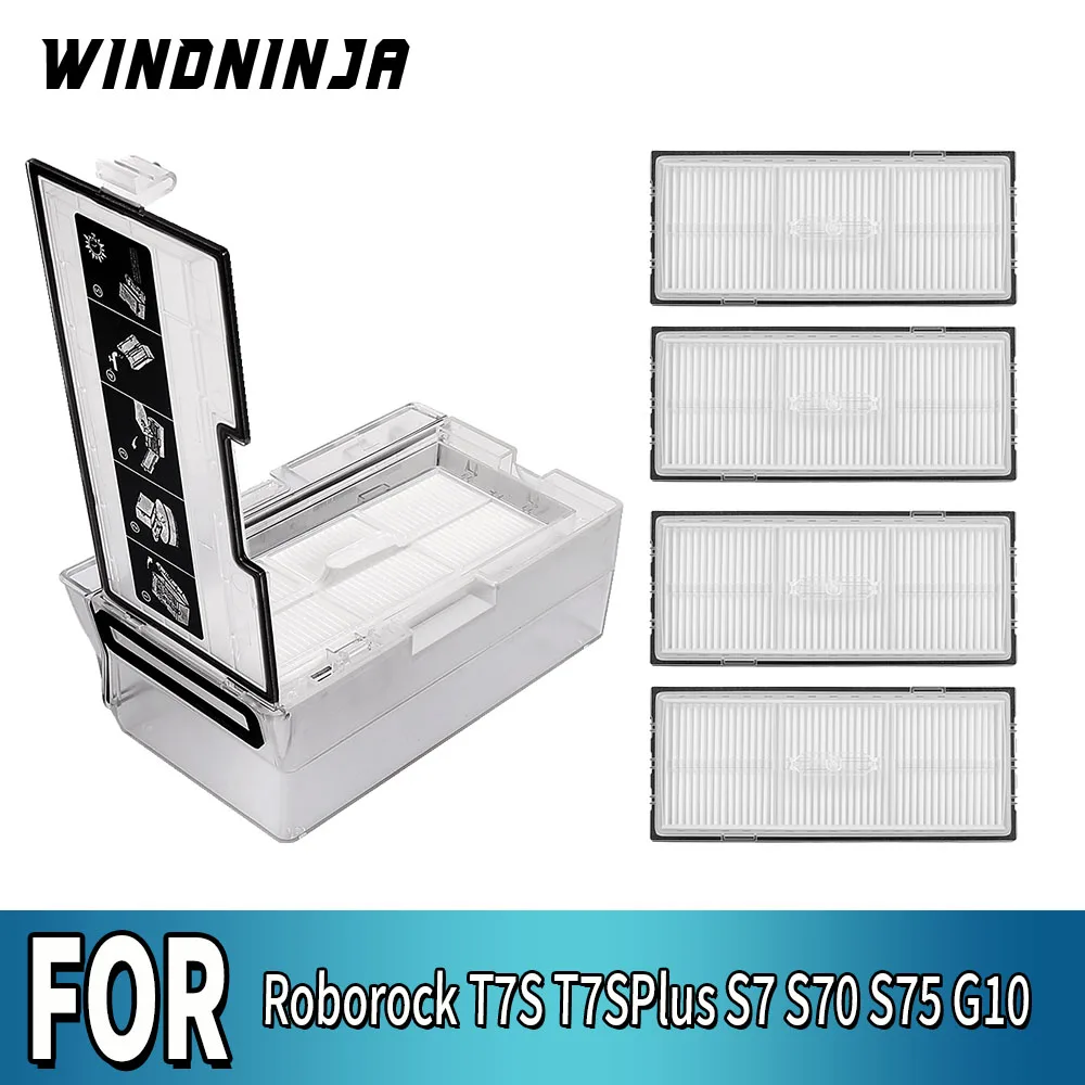 Staubbehälter HEPA-Filter für Roborock T7S T7SPlus S7 S70 S75 G10 Staubbox Roboter-Staubsauger Filter Ersatzteil Image