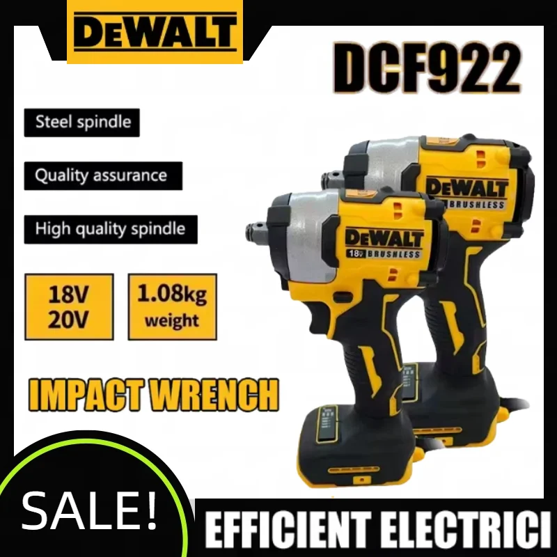 Dewalt DCF922 2500 U/min Bürstenloser Akku-Schlagschrauber mit hohem Drehmoment 406 Nm, wiederaufladbares Elektrowerkzeug für Dewalt-Akkus Image