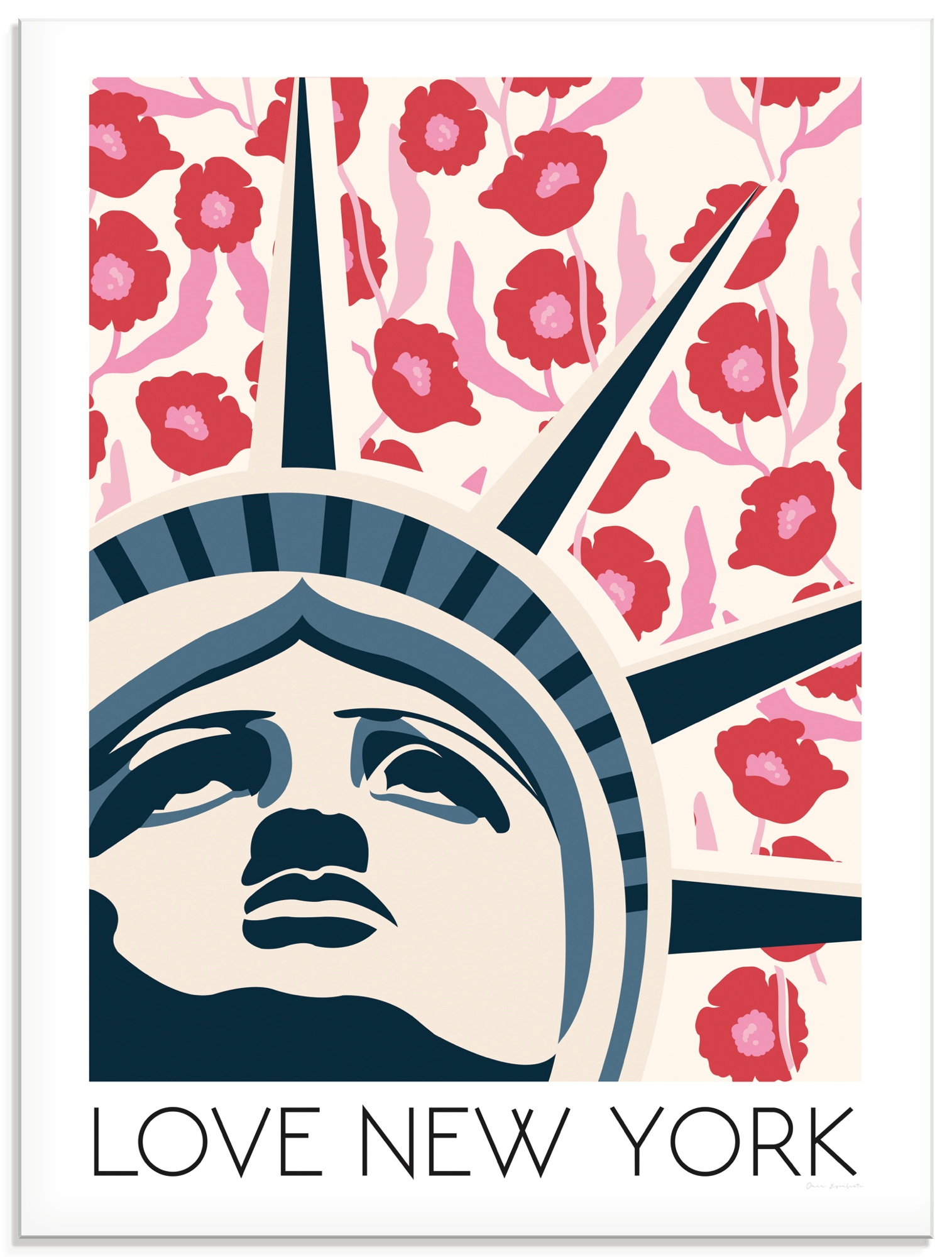 Glasbild ARTLAND "Love New York", farbe bild(er): rot, B/H/T: 60cm x 80cm x 1,1cm, Glasbild Elemente der Architektur Hochformat, 1 Stk., Bilder, in verschiedenen Größen