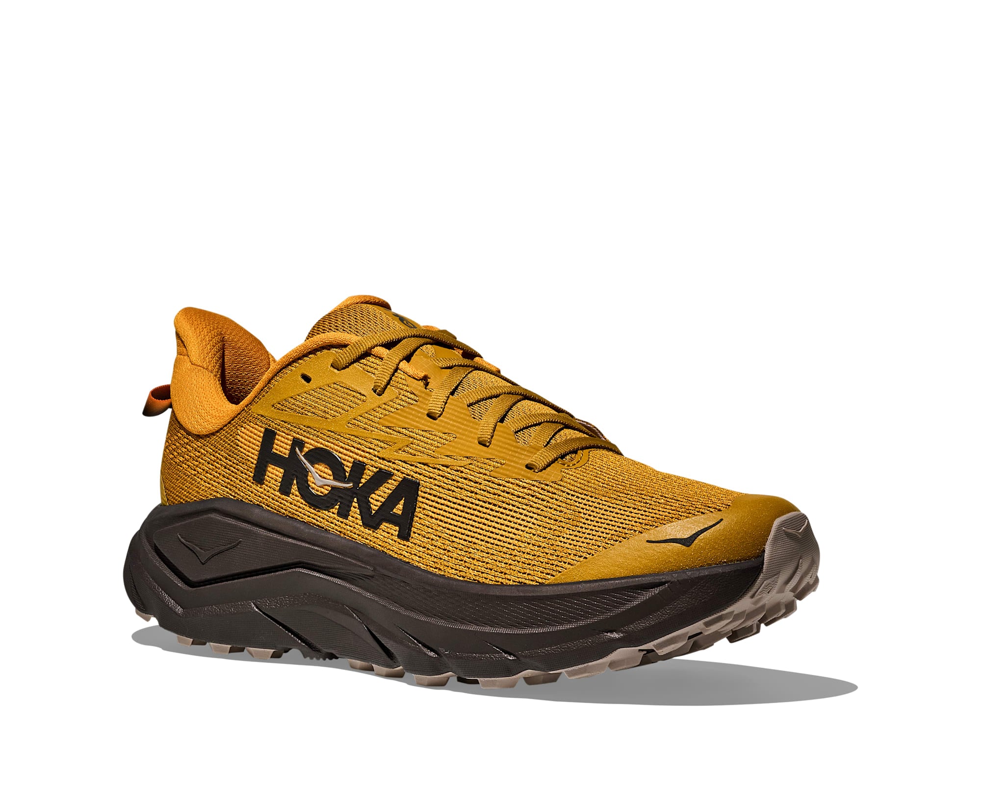 Trailrunningschuh HOKA ONE ONE "CHALLENGER 8", Herren, Gr. 44,5, mustard seed, schwarz, Synthetik, Textil, Schuhe, Trail-Running