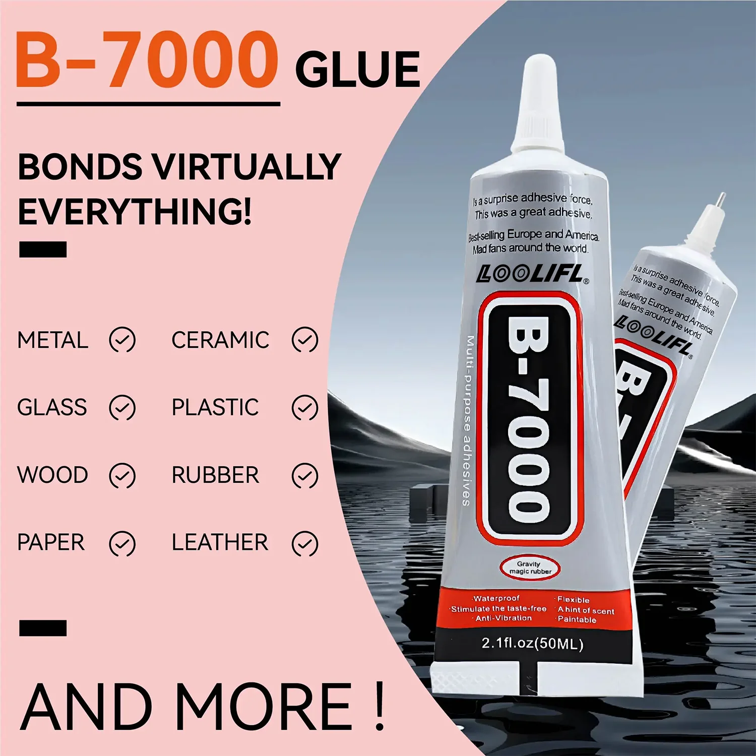 LOOLIFL, 15ML25ML50ML110MLB7000 Kontakt-Telefon-Reparaturkleber, handgefertigter Kleber, Glas, Kunststoff DIY, transparenter Kleber Image