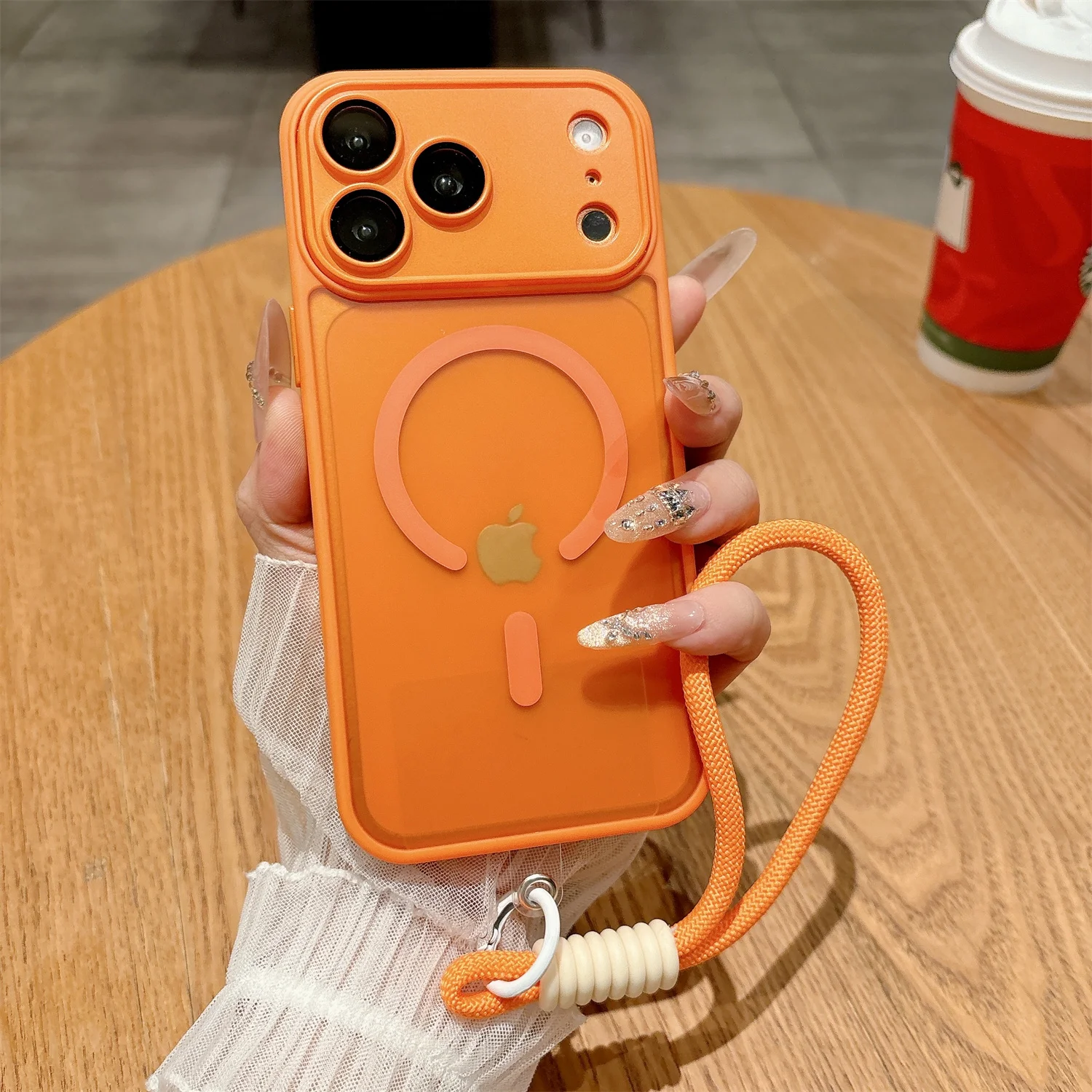 Gehärtete Schutzfolie mit Objektivschutz und Trageband, magnetische Hülle für iPhone 17 ProMax 17Pro Air, MagSafe Wireless Charge Armor, stoßfeste Abdeckung Image