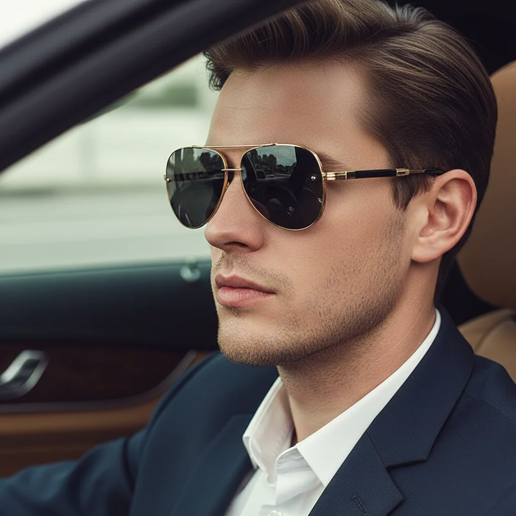 Modische Krötenbrillen – gleicher Stil für Männer und Frauen, sehr vielseitig einsetzbar. Sonnenbrille für Autofahrer 2536 Image