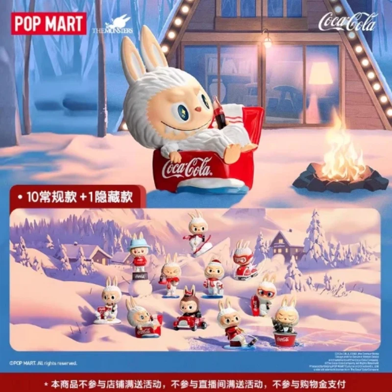 Echte POPMART Labubu Coca Cola Serie Blind Box Kawaii Anime Figur Desktop Dekoration Mystery Box Nette Mädchen Geburtstag Geschenke