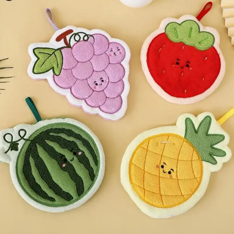 Fruchtförmige Hängende Handtücher für Küche und Bad Dekoration Heimtextilien Begleitgeschenk Verdickt Image