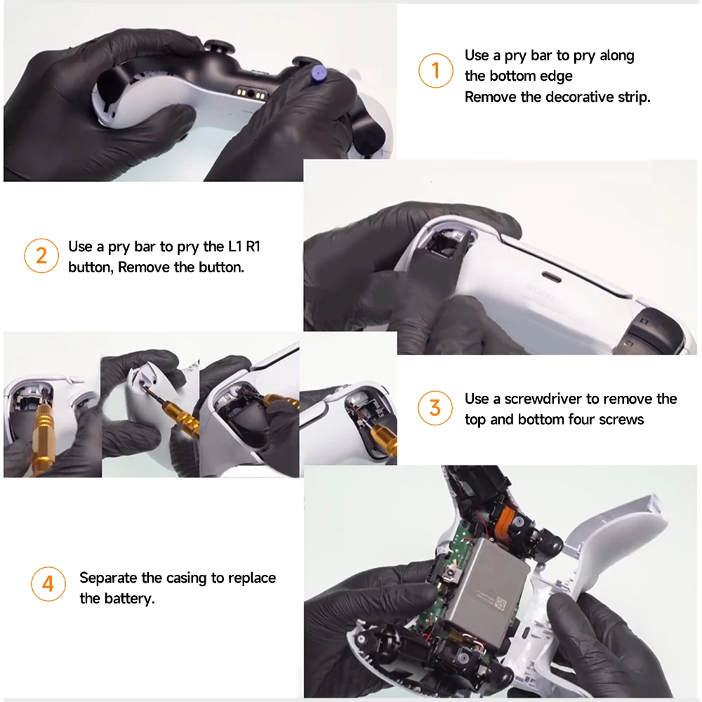 4000mAh Akku für PS5-Controller, Sony LIP1708 für Playstation 5 DualSense Kabellosen Spielcontroller CFI-ZCT1J CFI-ZCT1W Image