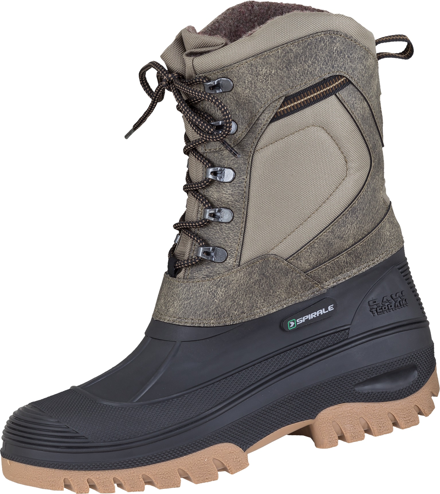 Winterstiefel SPIRALE "Winterstiefel Caribou" Gr. 38, schwarz (schwarz, beige), 38, Schuhe, Winterstiefel