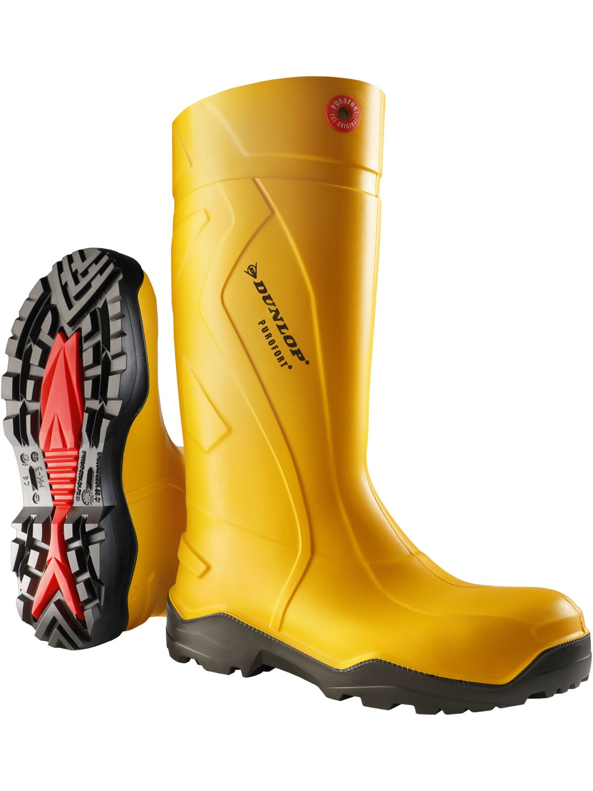 Sicherheitsstiefel DUNLOP "Sicherheitsstiefel C762241 Purofort+ full safety" Gr. 37, gelb, 37, Schuhe