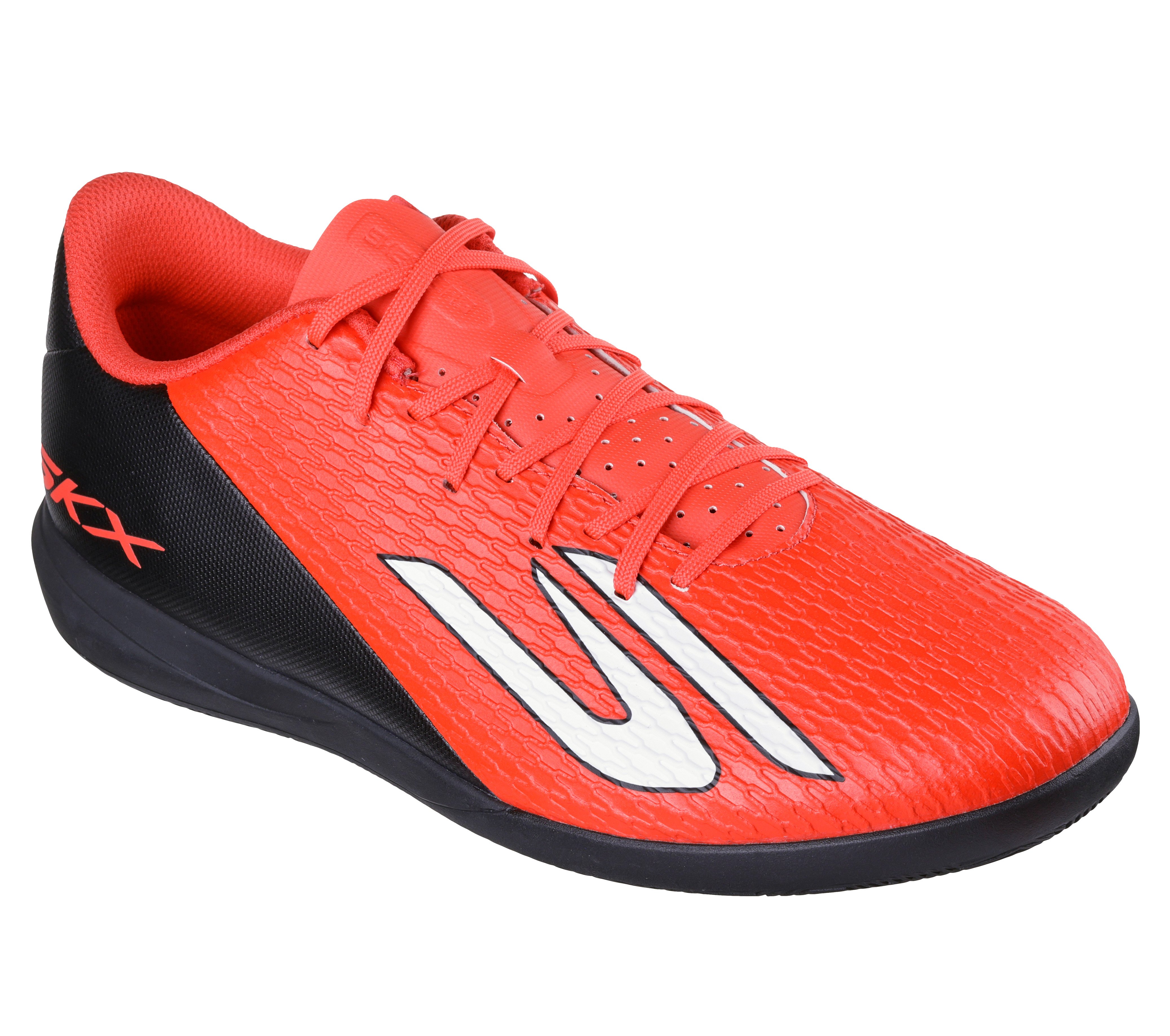 Fußballschuh SKECHERS "CLUB IC, Go Soccer Mens, Skechers Skx_2 Club Ic", Herren, Gr. 46, rdbk rot, schwarz, Lederimitat, Schuhe Fußballschuh, Hallenfußballschuh mit leichter Skechers Move Foam™-Dämpfung