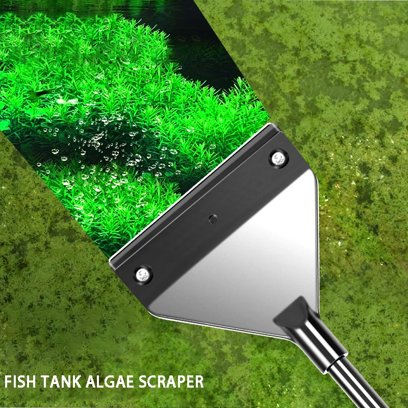 Aquarium-Reinigungswerkzeug, Flachsand, Algenentfernung, Dual-Use-Schaber zum Entfernen von Glasalgen, Haushaltsreinigungsmittel-Werkzeug Image
