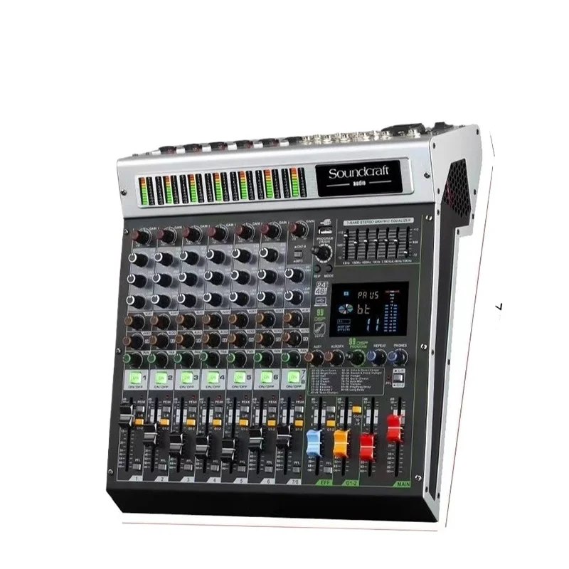 „Professioneller Audiomixer – Bluetooth/USB-Wiedergabe mit Reverb für Live-Events“ Image