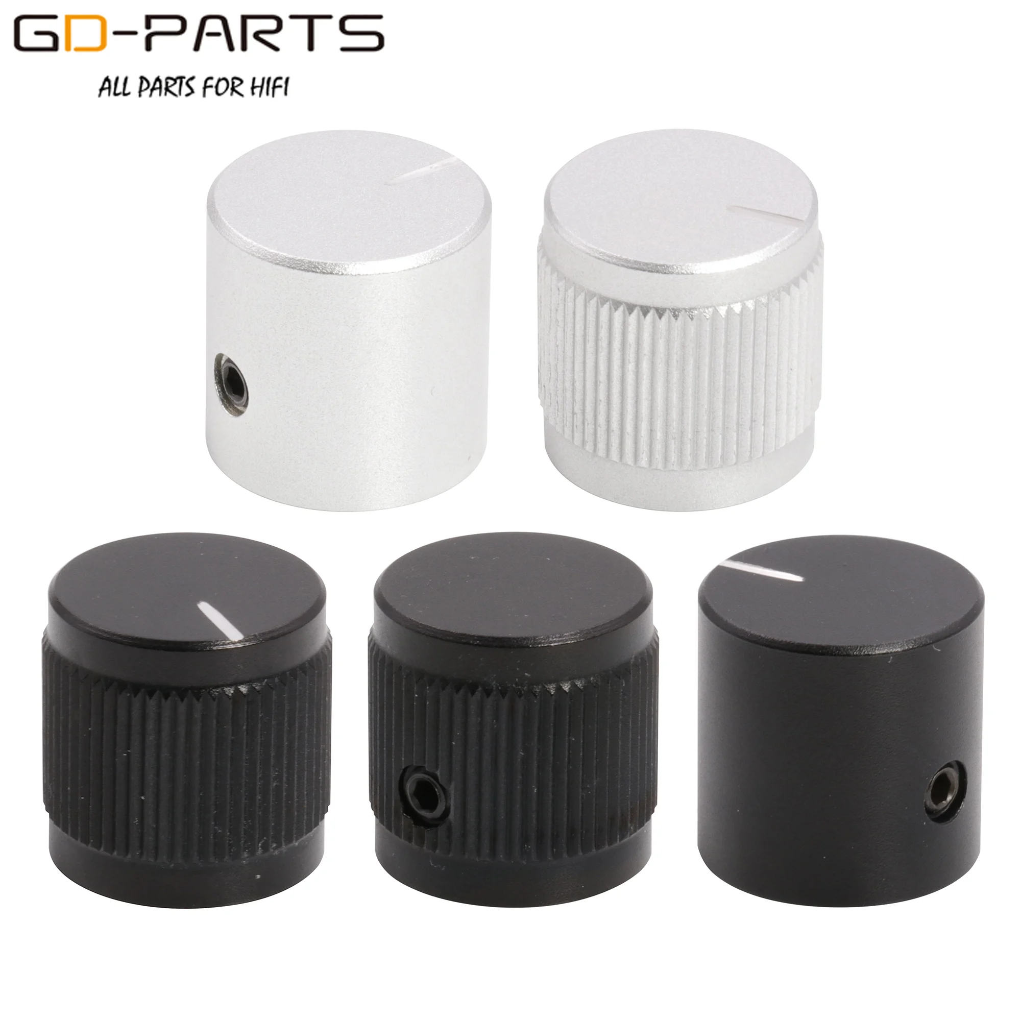 15x15mm Mini Solide Voll Aluminium Lautstärke Potentiometer Knopf Für Gitarre AMP Effekt Pedal Schrank Lautsprecher DJ Mixer auto Audio DAC Image