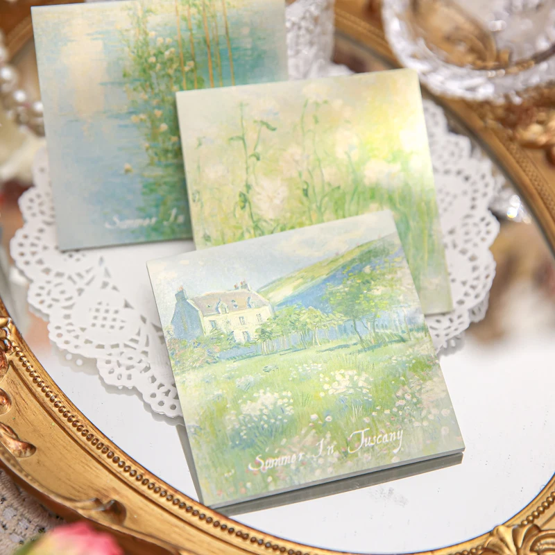 90 Blatt Light Dream Series Ins Landschaft Illustration Material Notizen Kreatives Handbuch DIY Scrapbook Ästhetisches Bastelpapier Image