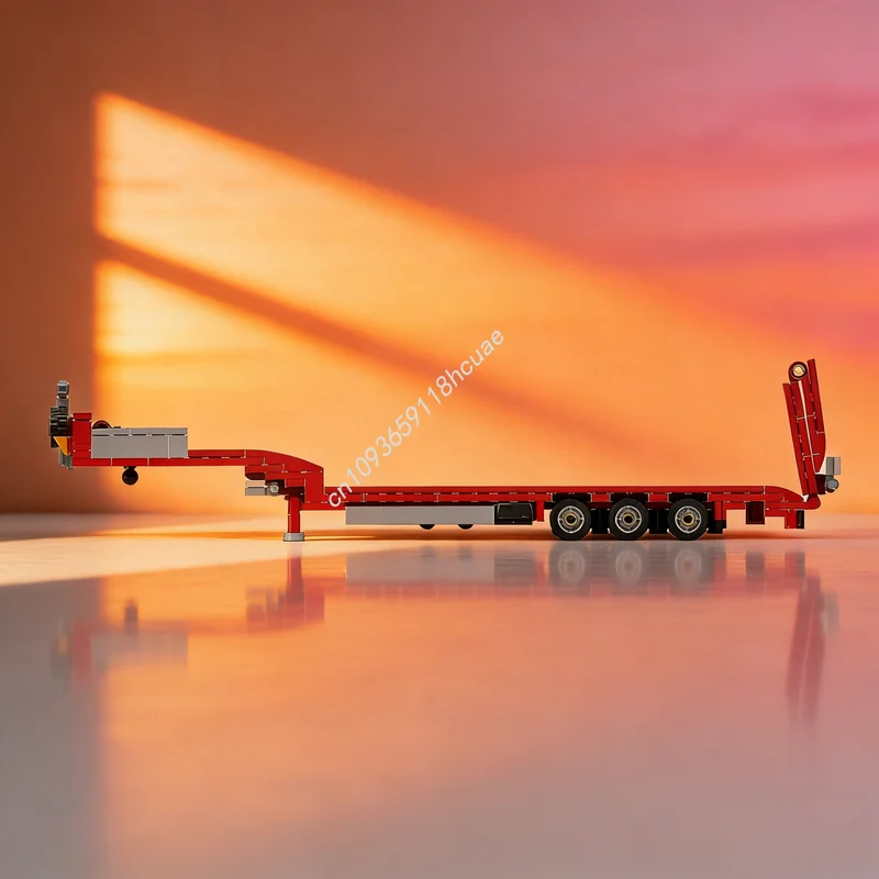 266-teiliges MOC City Cargo Tieflader-Anhänger Modellbausatz Konstruktions-DIY-Idee Lernspielzeug Kinder Weihnachtsgeschenke Geburtstagsgeschenke Image