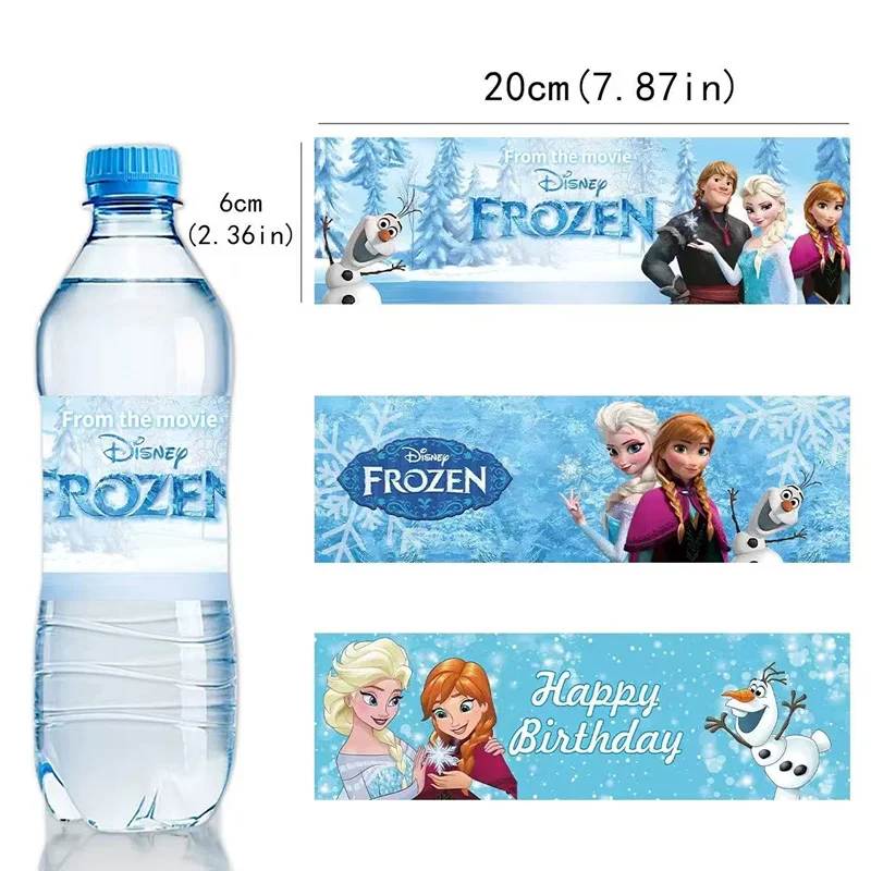 10/30PCS Wasser Flasche Label Für Kinder Gefrorene Aufkleber Geburtstag Dekoration Baby Shower Party Geschenk Mädchen Party liefert DIY Image