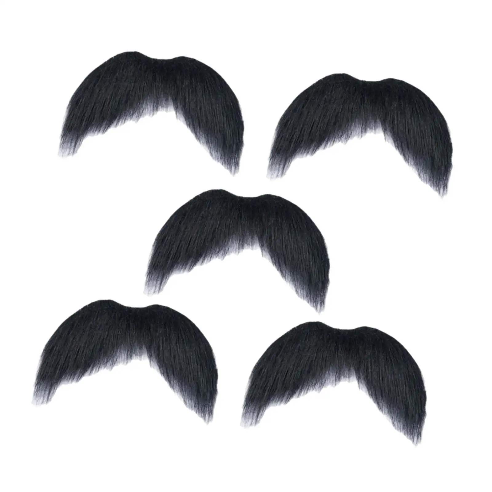 5-teiliger gefälschter Schnurrbart-Dekor, neuartiger gefälschter Bart für Rollenspiele, Männer, Auftritt Image