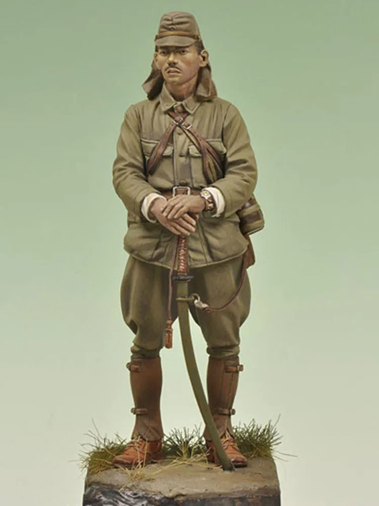 1/18 90MM alter Mann stehen mit BASIS 90MM Harzfigur Modellbausätze Miniatur gk Demontage unbemalt Image