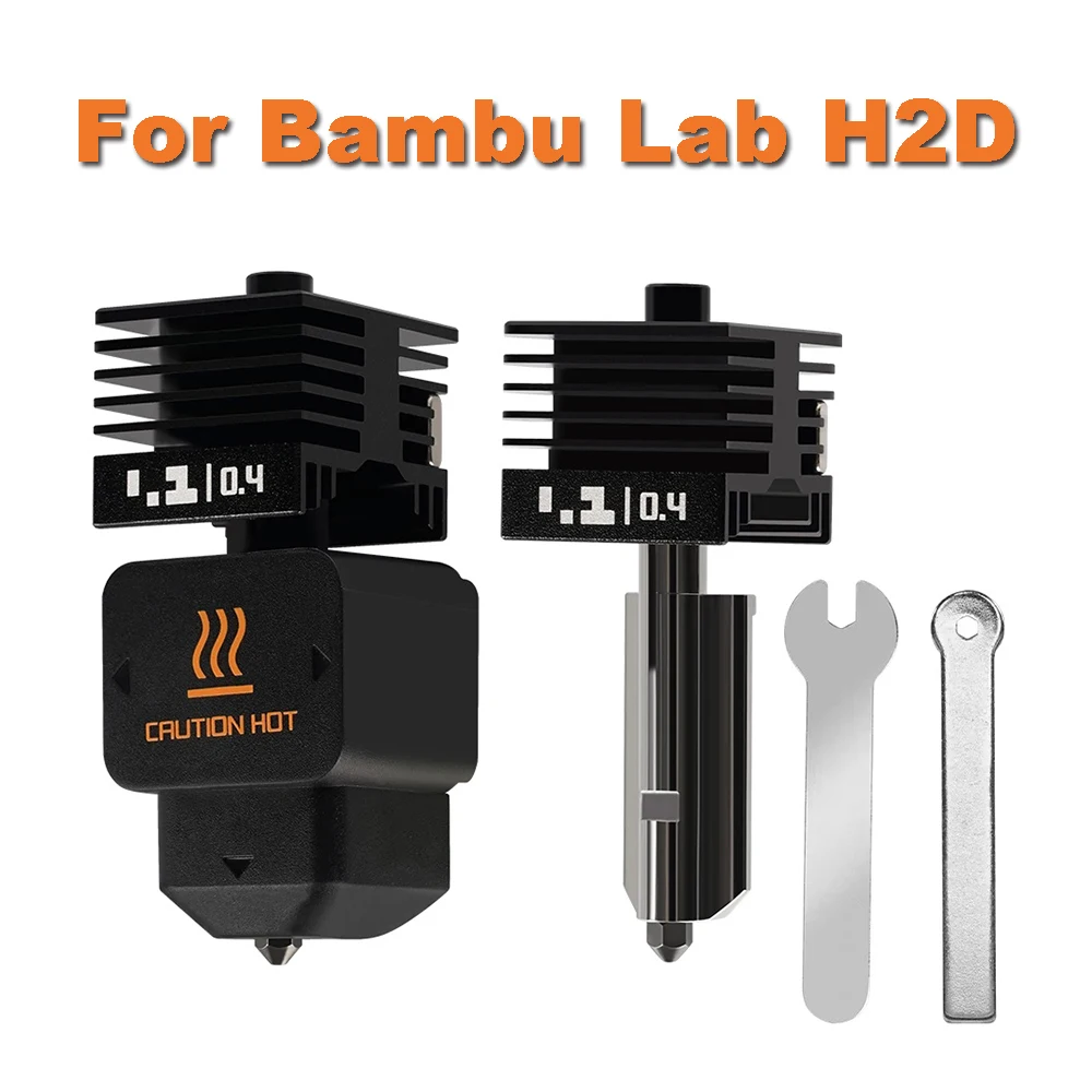 Für Bambu Lab H2D Hotend 0,2/0,4/0,6/0,8mm Düse aus gehärtetem Stahl Für Bambu Lab H2D hotend kit für 3D Drucker zubehör Image
