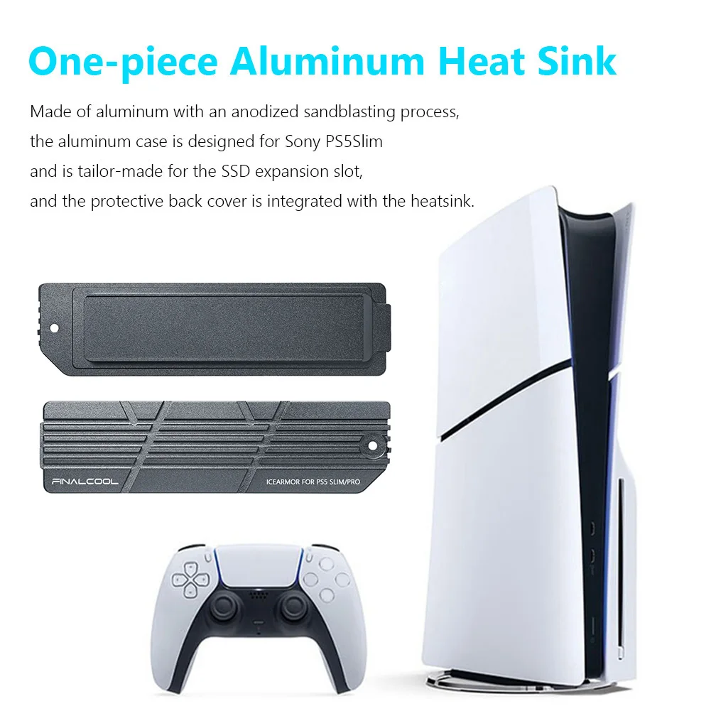 Für PS5 Slim SSD-Kühlkörper mit Thermischen Silikonpads M.2 Kühlkörper SSD-Kühler SSD-Kühlkörper-Dichtung für 2280 M.2 NVMe SSD Image