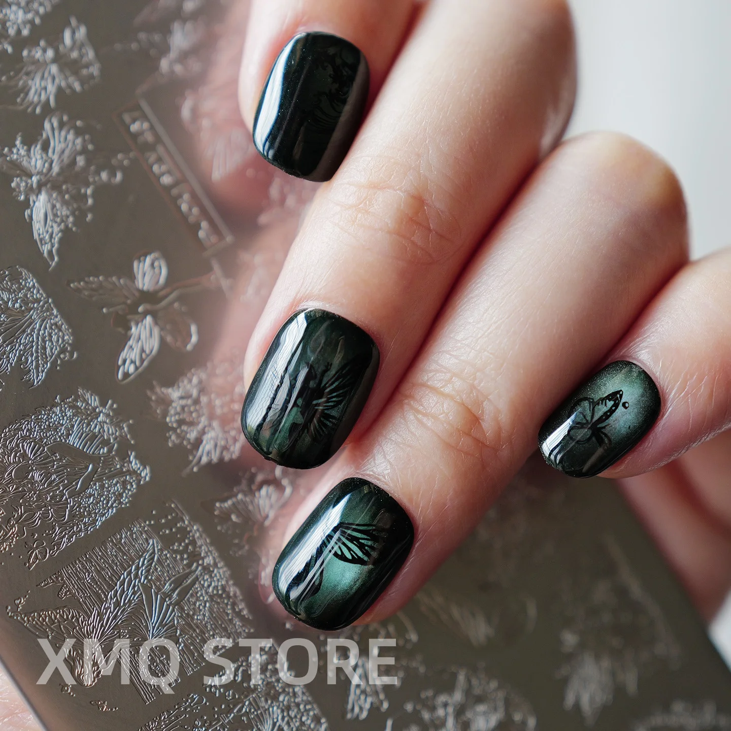 XMQ NAIL ART STAMPING PLATES SONNENBLUMEN TEMPLATES FEE BILDPLATEN Image