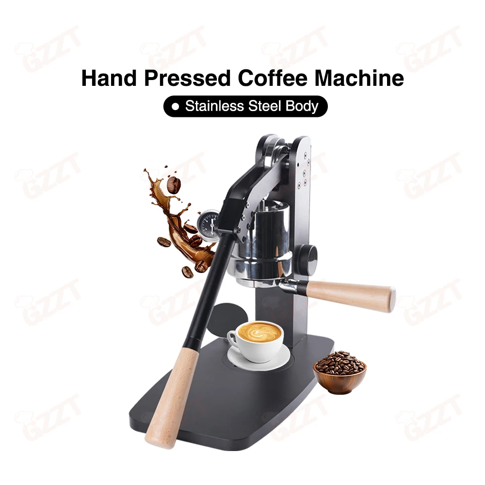 GZZT CMFL002 58mm Manuelle Hebel-Espressomaschine PID35-95 ℃ Einstellbare Planetengetriebe-Handkaffeemaschine Image