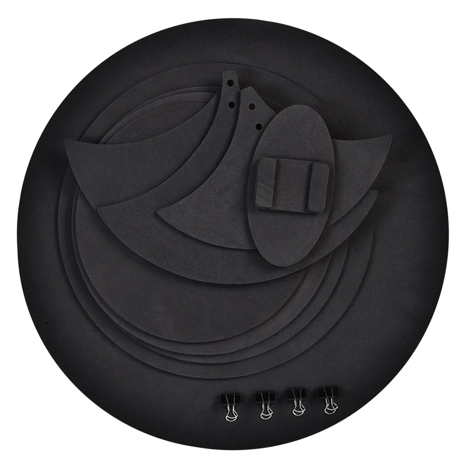 Übungspad Dämpfer Schalldämpfer Trommeln Übungspad Bass Drums Quiet Sound aus Schwarz Image