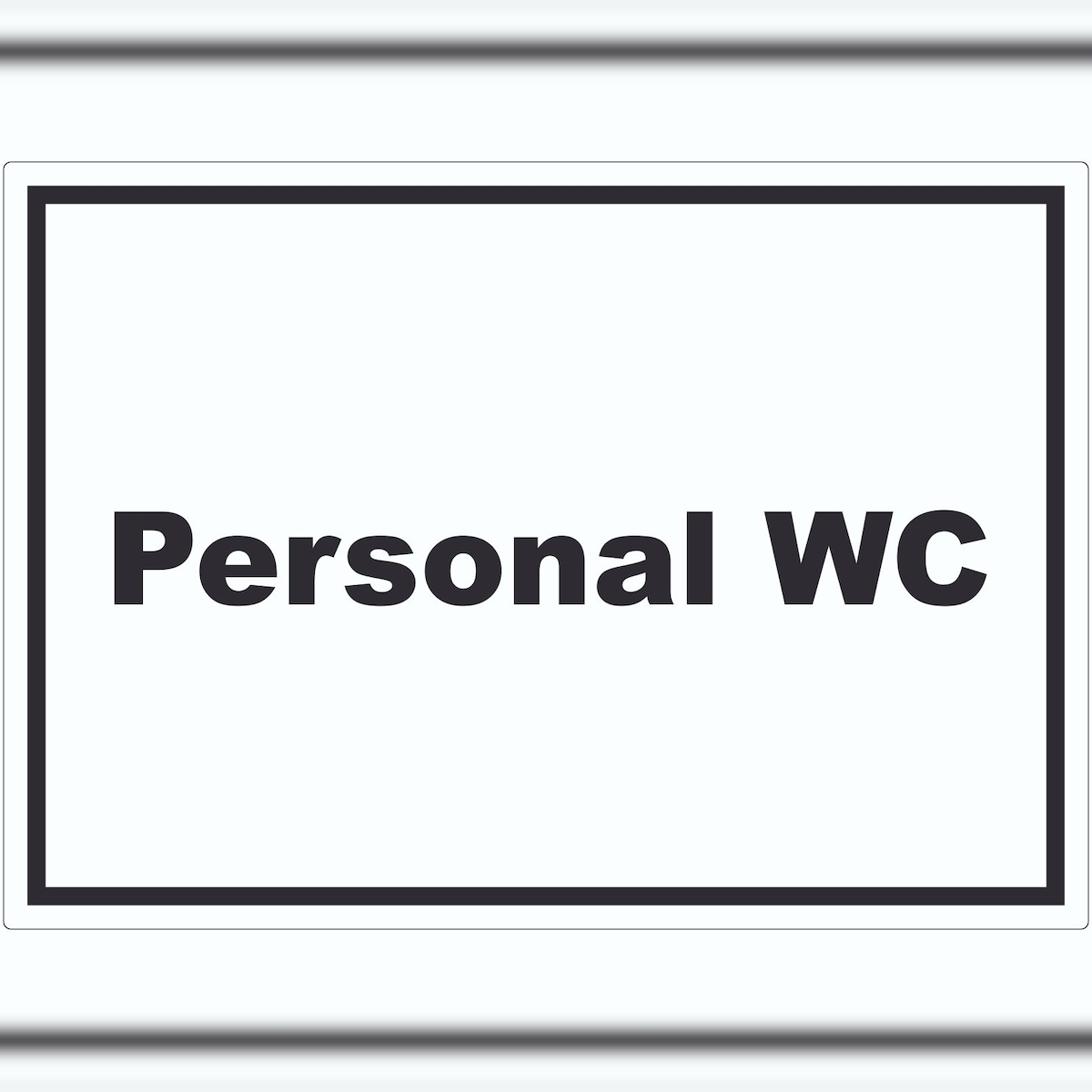 HB-Druck Personal WC Aufkleber mit Text waagerecht A6 (105x148mm) Image