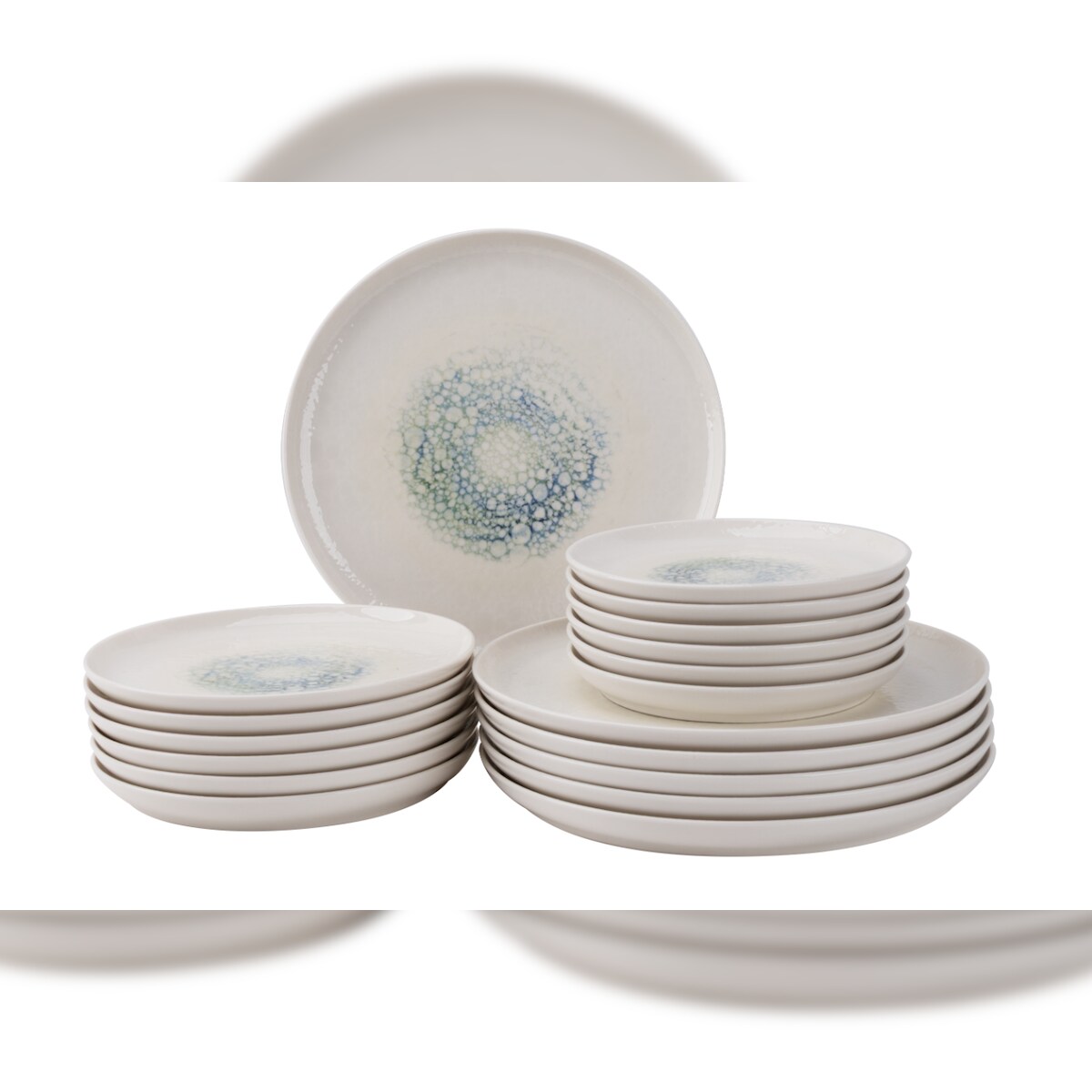 Maastricht Porselein Tellerset Aqua Mineralis für 6 Personen 18 teilig Image