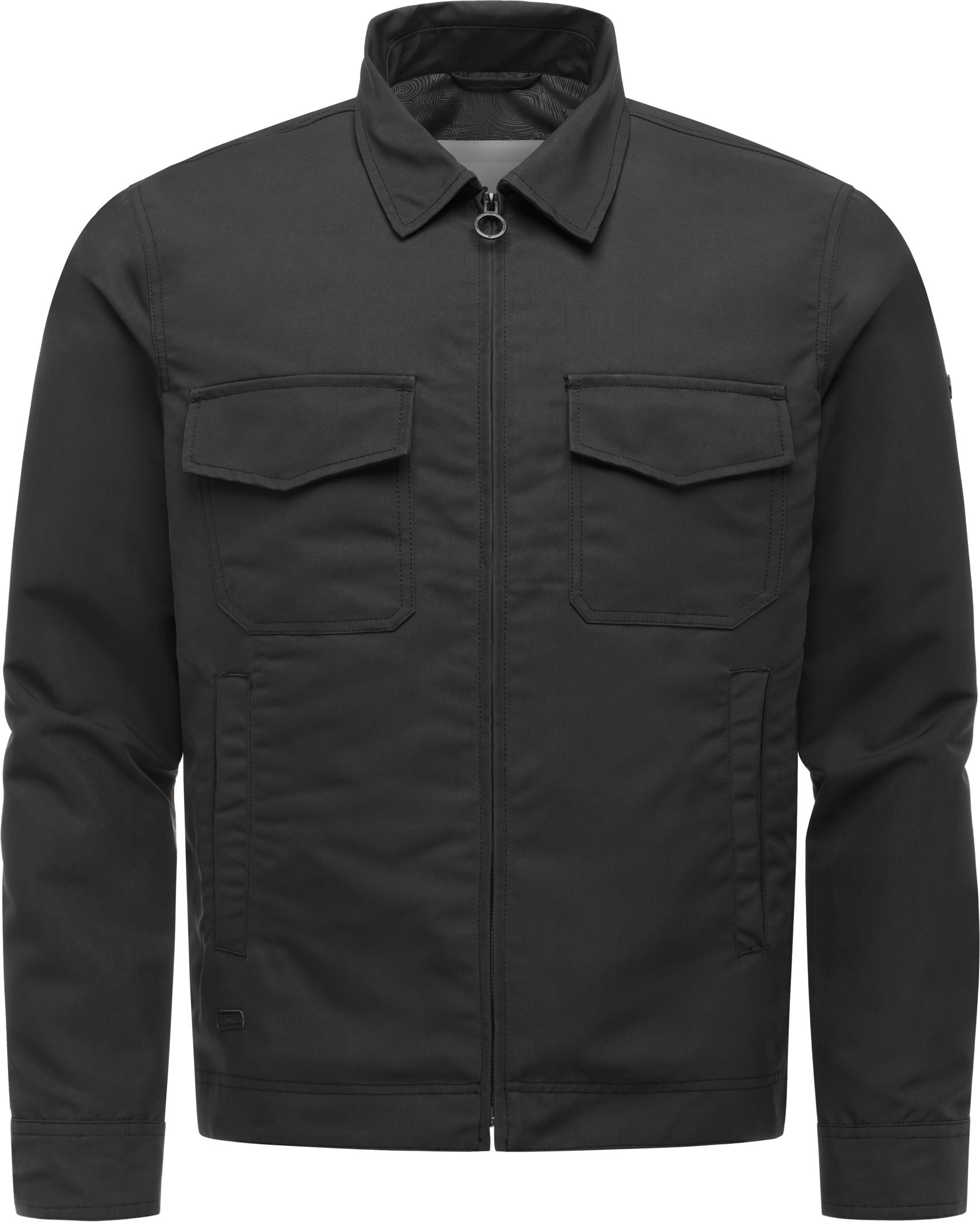 Hemdjacke RAGWEAR "Dyphner YOUMODO", Herren, Gr. M (50), schwarz, Obermaterial: 80% Polyester, 20% Nylon; Innenfutter: 100% Polyester, gerade hüftbedeckend, Ärmel mit Ärmelschlitz abgesteppte Kante mit Druckknopf,verstellbar, Jacken,...