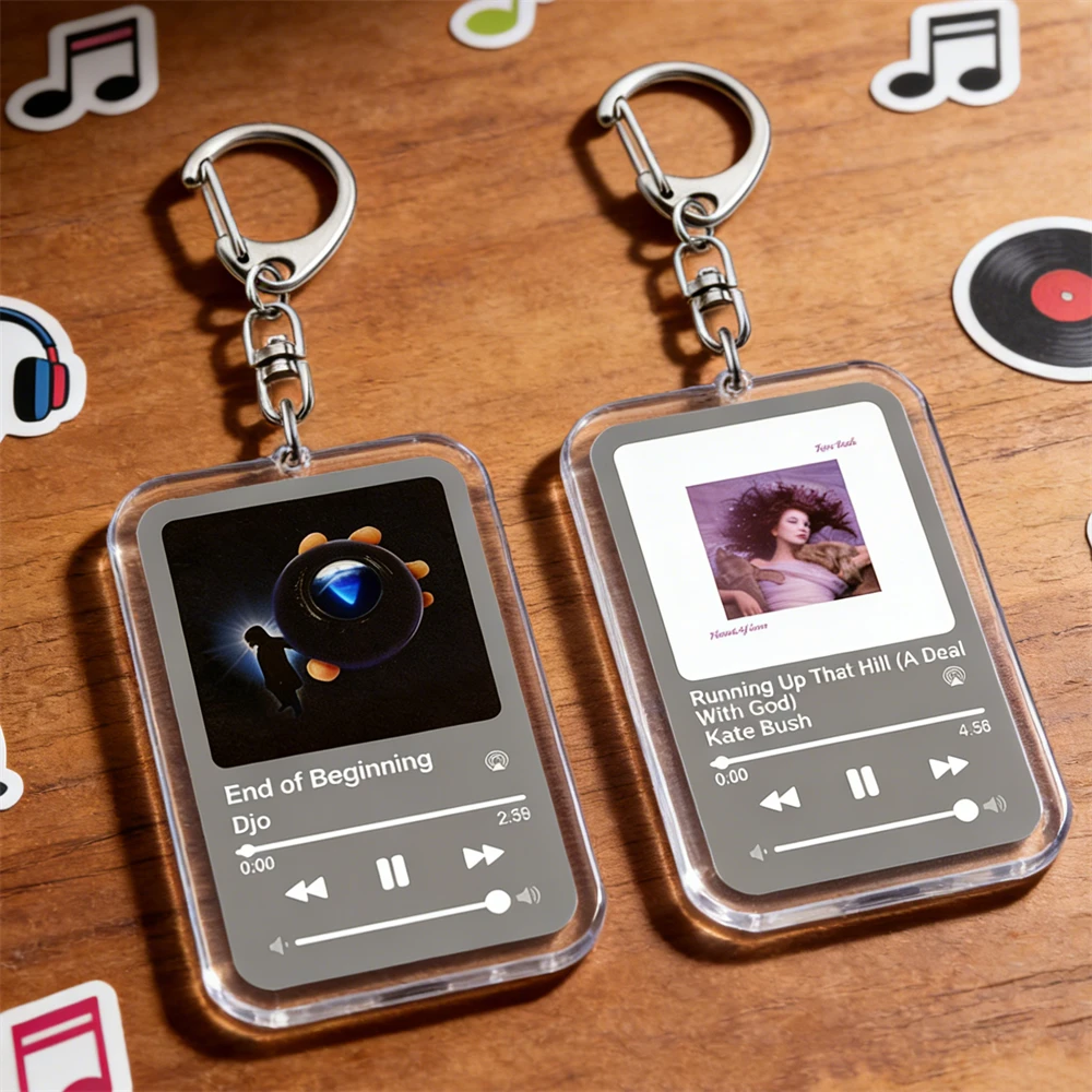 Heiße Kate Bush Djo Musik Schlüsselanhänger 'Running Up That Hill (A Deal with God)' End of Beginning Song Schlüsselanhänger Schmuck für Fans und Freunde Image