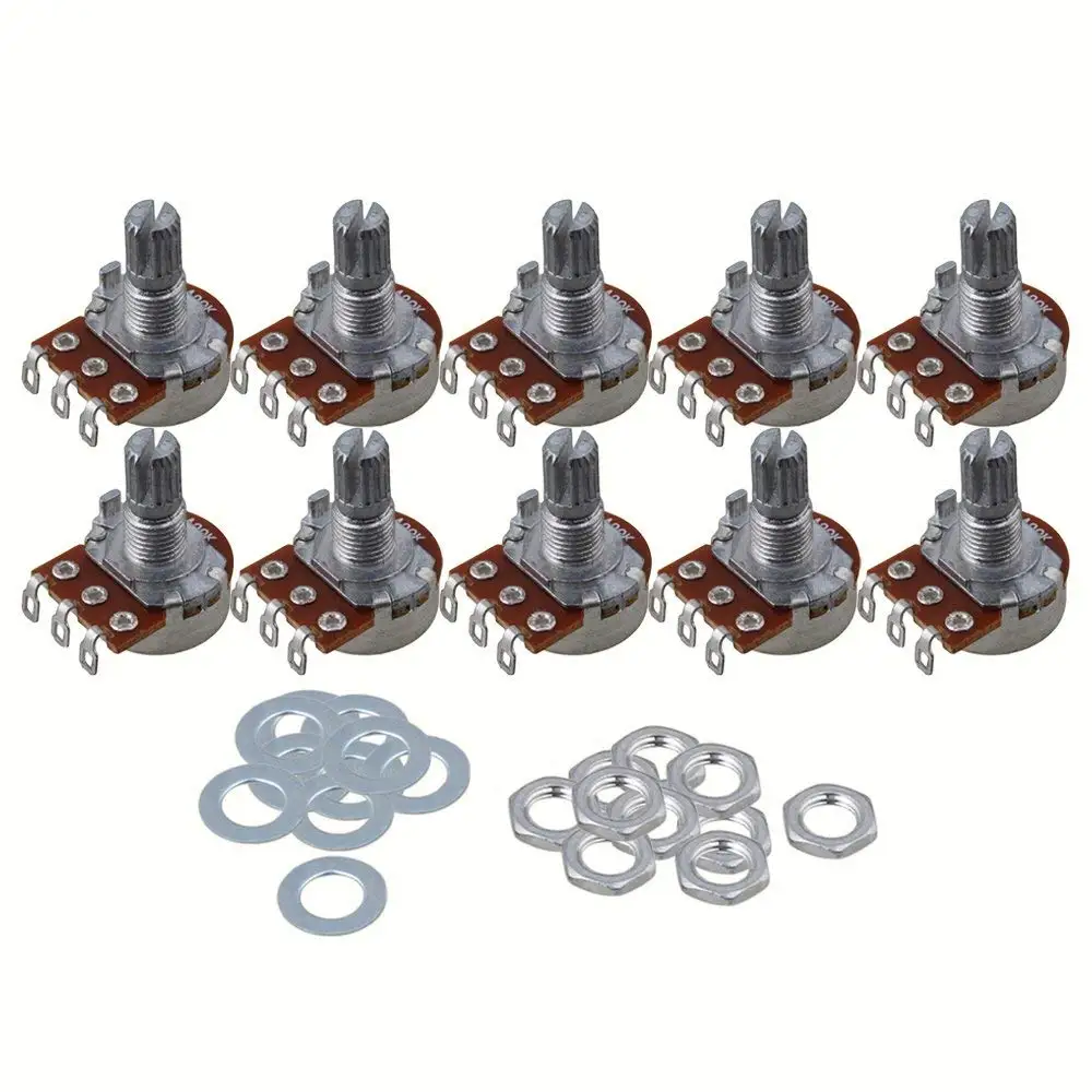 10PCS B25k 15mm Welle E-Gitarre Lautstärke Potentiometer Image