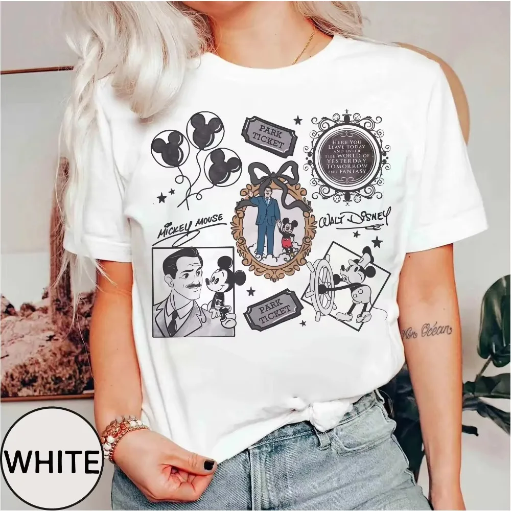 Disney Mickey Mouse Comfort Collar Shirt Walt Disney World Vacation T-Shirt Disney Parks Souvenir Eltern-Kind-T-Shirt Reisen Image