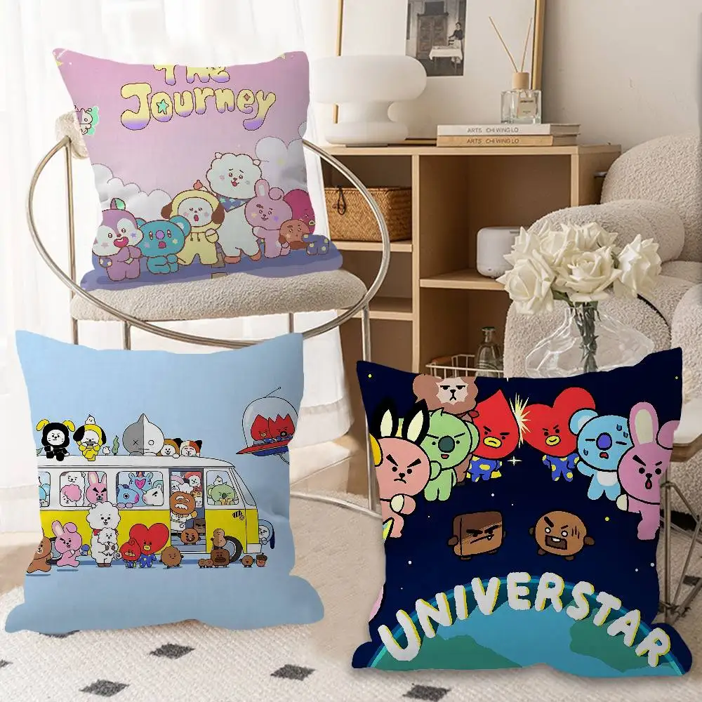 BT-and-21 Anime Cartoon Kissen Anime Kissen Sofa Bett Kopfkissenbezug Kissenbezug 45x45 cm Mode Image